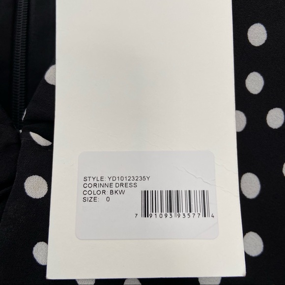 LIKELY Corinne Polka Dot Dress Black Size 0 - Picture 10 of 14